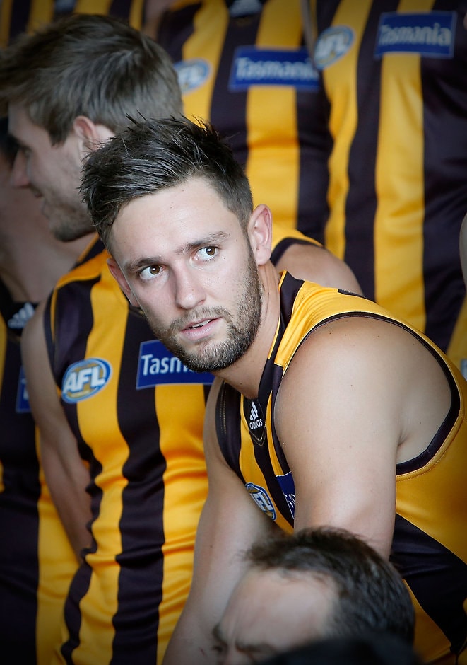 AFL 2016 Media - Hawthorn Team Photo Day Jack Gunston will miss the Hawks' second NAB Challenge match with shin soreness - ${keywords}